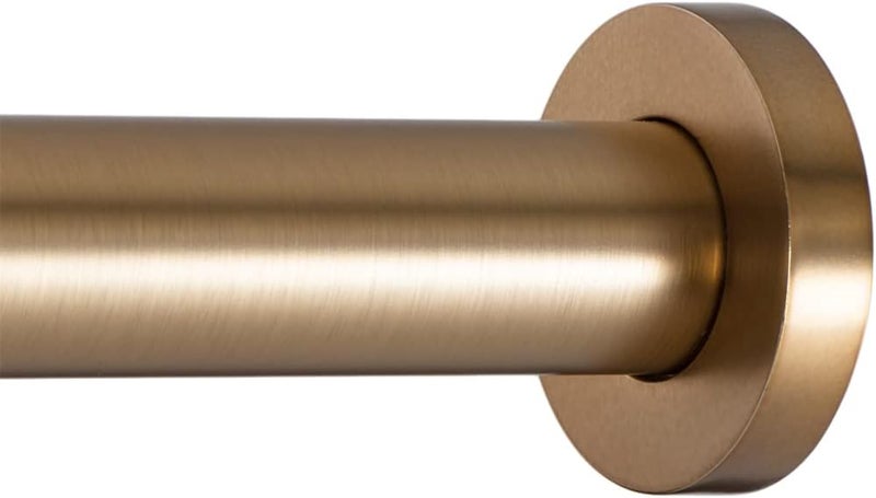 Ivilon Shower Tension Curtain Rod - Adjustable Spring Tension Rod for Shower Curtains, Bathroom, or Windows, Easy to Install, No Drilling Required, Rustproof, Adjustable 24 to 36 Inch Warm Gold - Image 1